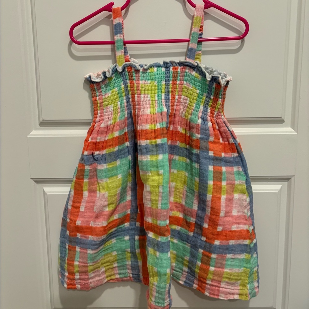 Angel Dear 2T Multicolor Plaid Muslin Sundress